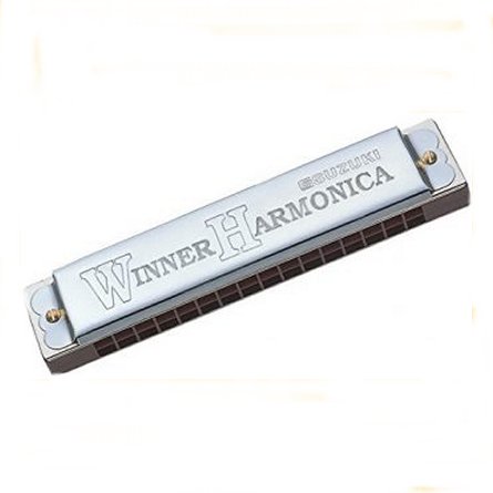 Suzuki Winner harmonica on a white background