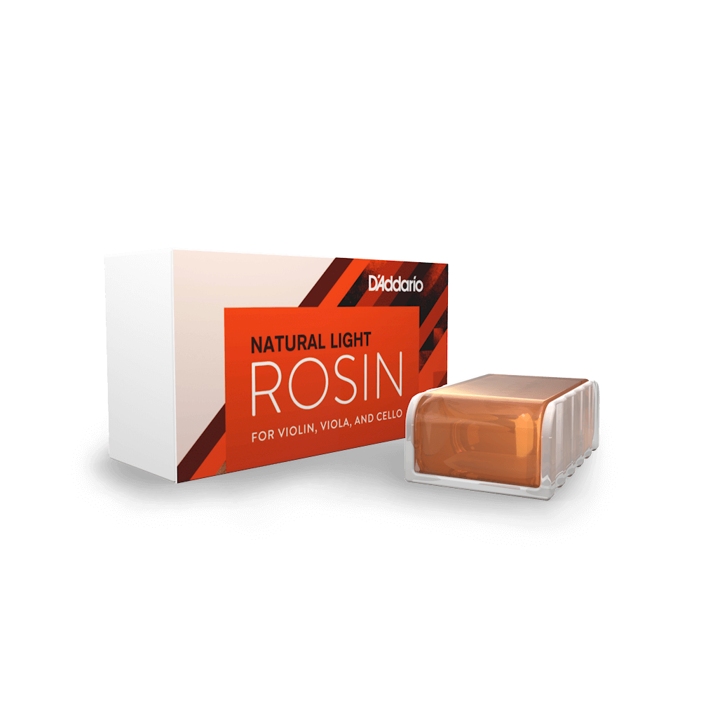 D'Addario natural light rosin packaging on a white background