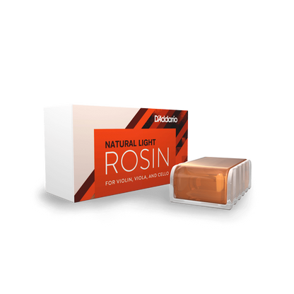 D'Addario natural light rosin packaging on a white background