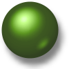 Green pearl on a white background