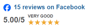 Five-star rating with five gold stars and 'Very Good' text on a blue background