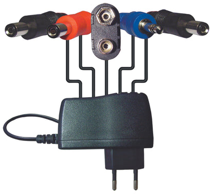 Multifunctional adapter with multiple connectors on a white background