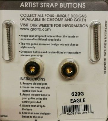 620G | Strap Button | Grover Strap Lock | Gold Eagle - set of 2 image 2