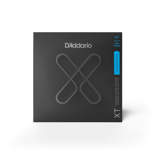 D'Addario XT guitar string box on a white background