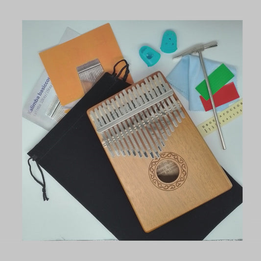 17-Key Mahogany Kalimba with Accessories | Tuned to C Major